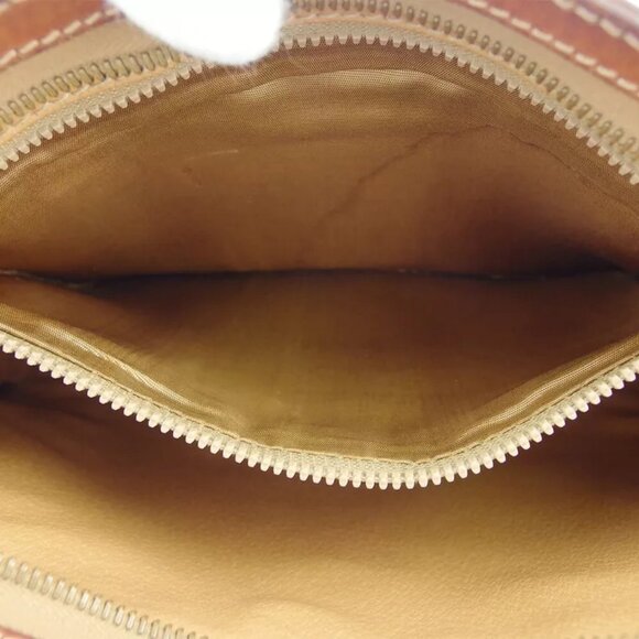 CELINE clutch bag macadam beige PVC ?~ leather Authentic used T19067 - Picture 8 of 9